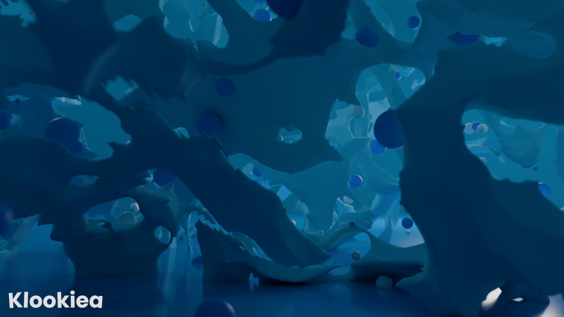 Blender artwork of a dreamlike sculpture